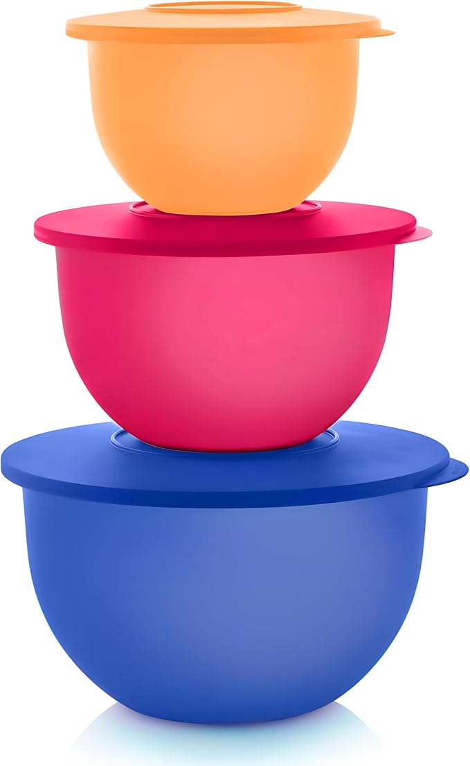 Tupperware Brand Impressions 6-Piece Classic Bowl Set (3 Bowls + 3 Lids) - Dishwasher Safe & BPA Free - Airtight, Leak-Proof Food Storage Containers for Fridge & Pantry by Tupperware