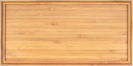 BambooMN Organic Bamboo Serving Tray, Vanity, Tea, Appetizers, Snacks, Charcuterie Board, 11"x5.5"x0.6" - 3 Trays by BambooMN