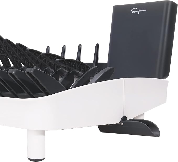 Empava Folding Dish Rack with Drainer, Dish Drying Rack Drainboard Set with Removable Utensil Holder, Cup Holder and Adjustable Spout, Dish Drainer in Sink for Kitchen Countertop EMPV-GIFT10 - Image 6