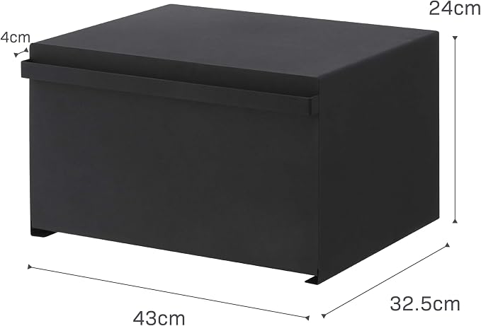 YAMAZAKI Home Tower Bread Box Keeper Holder Container, Metal Bread Holder Saver, Slim Space Saving Counter Storage - Horizontal - Steel | Sleek metal bread holder and saver container. Slim, space-saving design fits countertops. Adds practical everyday ... - Image 7