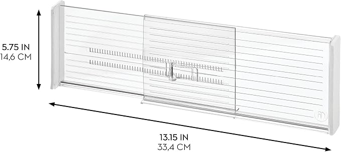 iDesign Expandable Deep Drawer Dividers, Set of 4, Clear | Kitchen, Dresser, Desk Drawers - Image 3