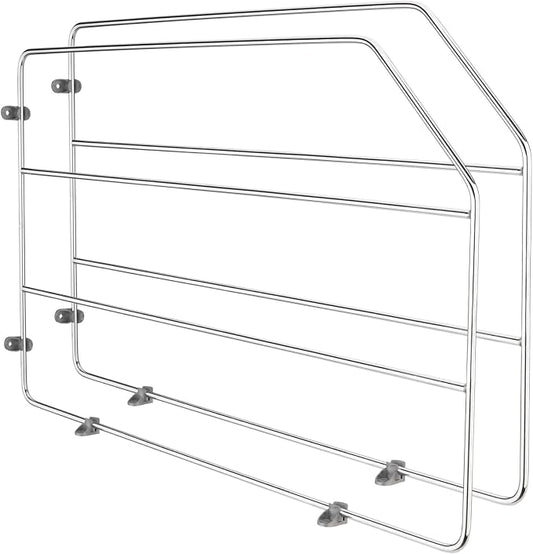 Rev-A-Shelf 12" Bakeware and Tray Divider for Wall/Base Cabinets, Baking & Cookie Sheet Organizer, Min Opening Width of 3", Chrome, 597-12CR-2-1 by Rev-A-Shelf