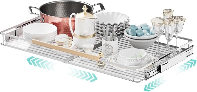 Expandable Pull Out Cabinet Organizer, 23.2-39.9" W x 22.5" D | Adjustable Width, Under Sink Organizer, Drawer Storage Shelves, For Kitchen, Bathroom, Closet, Pantry, Cupboard by jkxoo