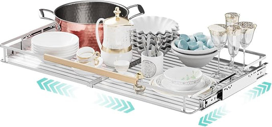 Expandable Pull Out Cabinet Organizer, 23.2-39.9" W x 22.5" D | Adjustable Width, Under Sink Organizer, Drawer Storage Shelves, For Kitchen, Bathroom, Closet, Pantry, Cupboard by jkxoo