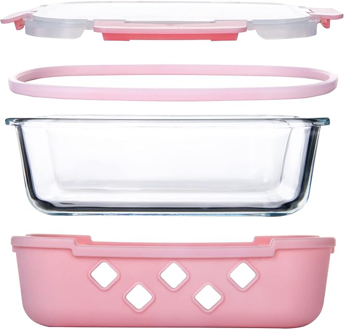 10 Pack Glass Meal Prep Containers with Removable Silicone Sleeves,Food Storage Container Set with Airtight Lids (34oz+12oz) - Image 6