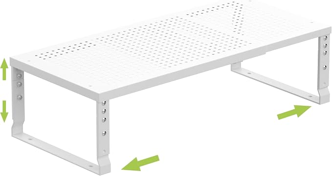 Jojocross Expandable Cabinet Shelf Organizer Storage Spice Rack Shelves for Kitchen Stackable Adjustable Pantry Cupboard Bathroom Countertop Desktop(1Pack/White/Large-with Hole) by JOJOCROSSHIGHQUALITYLIFE