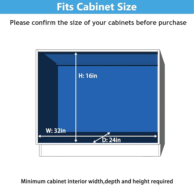 LOVMOR Individual Pull Out Cabinet Organizer, 2 Tier Slide Out Cabinet Drawers, Pots and Pans Organizer and Storage Pantry Shelf for Kitchen (31½" W x 21½" D) - Image 4