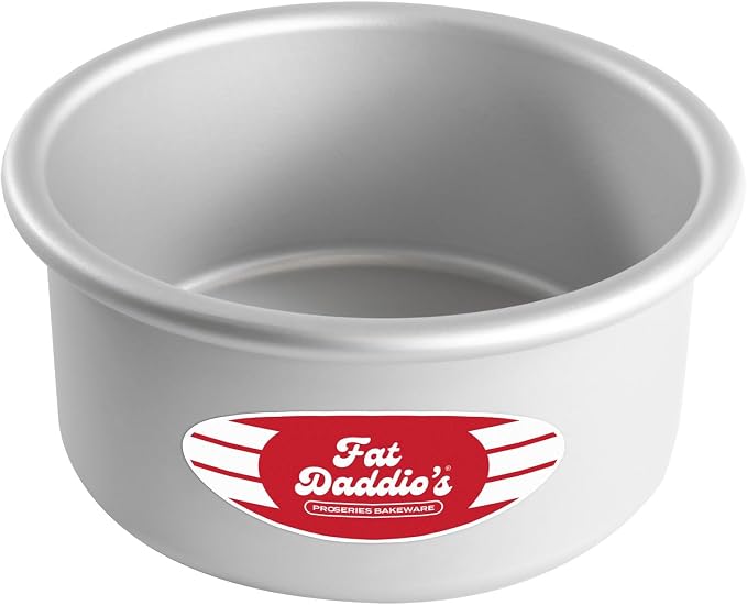 Fat Daddio's PRD-63 Anodized Aluminum Round Cake Pan, 6 x 3 inch by FatDaddios