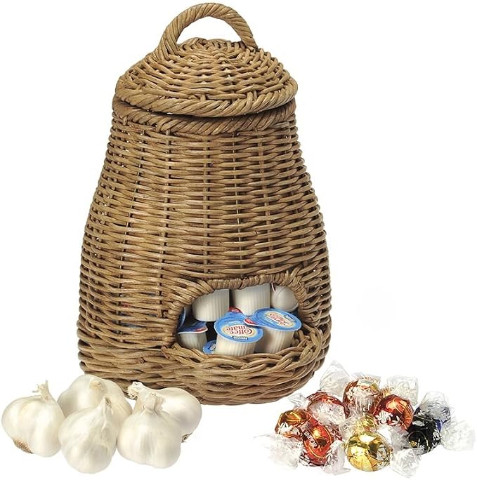 KOUBOO 1020027 Wicker Garlic Fruit and Vegetable Storage Basket, Small, 7.5" x 7.5" x 10.5" , brown - Image 5