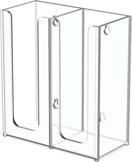 Richboom Acrylic Coffee Cup and Lid Storage Organizer Holder, 2 Compartments, Clear by Richboom