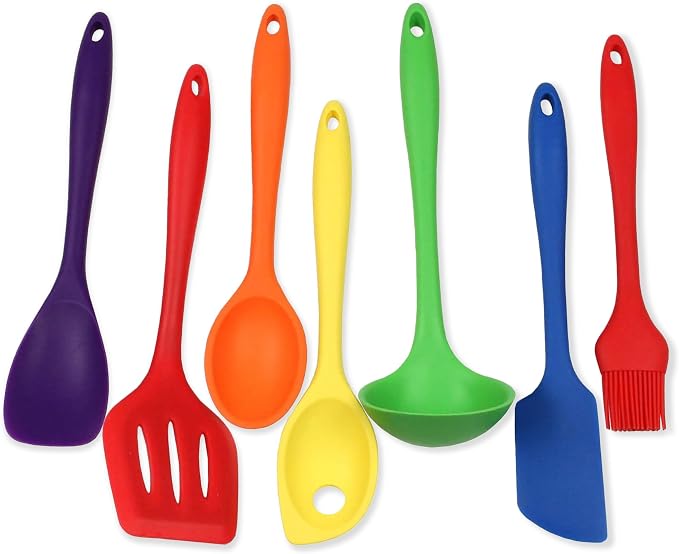 Chef Craft Premium Silicone Kitchen Tool and Utensil Set, 7 Piece, Assorted by ChefCraft