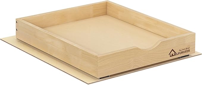 WelFurGeer Soft Close Pull Out Drawers for Cabinets, 17" W x 21" D Pull Out Cabinet Drawer with Heavy Duty Slides, Pull Out Cabinet Organizer, Cabinet Pull Out Shelves, Pull-Out Home Organizers by WelFurGeer
