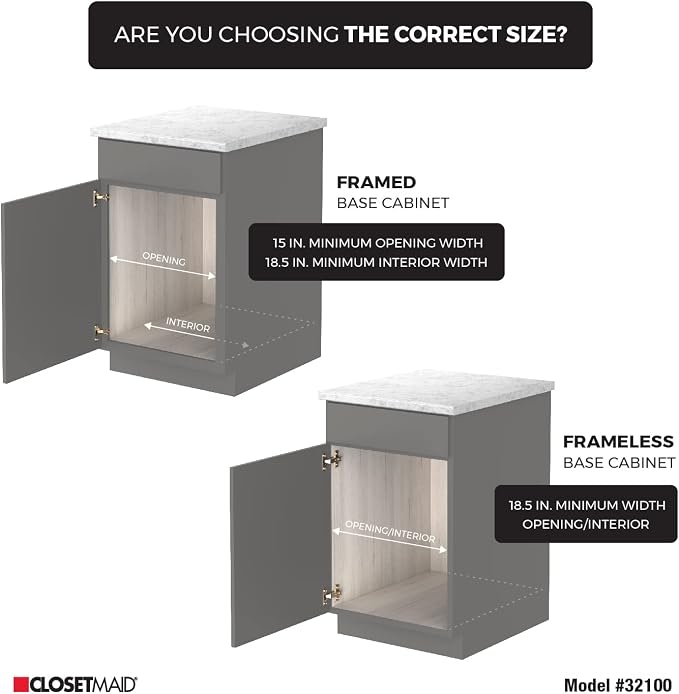 ClosetMaid 32100 Premium 14.5-Inch Wide Kitchen Single Tier Cabinet Pull Out Basket, Platinum - Image 3