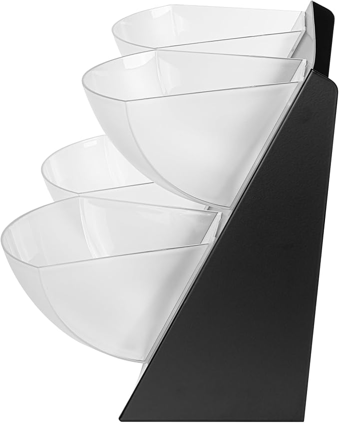 Restaurantware-Met Lux 15.5 x 10 x 10.5 Inch Coffee Accessory Caddy, 1 Premium Coffee And Condiment Organizer - 4 Removable Compartments, Black Steel Breakroom Organizer - Image 9