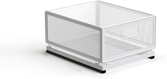Pull Out Cabinet Organizer, Slide Out Drawers Fixed with Adhesive Nano Film, Pantry Shelves Sliding Drawer Storage Organization for Kitchen/Bathroom/Bedroom (11.8*9.4*6.1inch/30*24*15.5cm) by Unknown