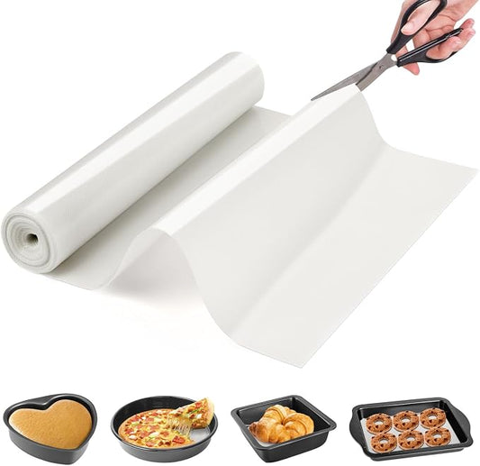 Cut to Size Silicone Baking Mat Roll - Best German Silicone - Non Stick Pastry Dough Rolling Mat, Heat Ressiatnt Air Fryer Freeze Dryer Mat, Non-slip Silicone Pan Liner by GoldeerkitchenBakingAccessoriesTools