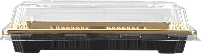 Restaurantware Plastic Sushi Trays 100 Pack of 6.5 x 4.33 x 1.57 Inch With Clear Lids Leak-Resistant Sushi Take Out Boxes Stackable Containers For Grab-And-Go - Image 12