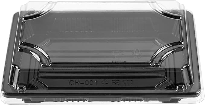 Restaurantware Plastic Sushi Trays 100 Pack of 6.5 x 4.33 x 1.57 Inch With Clear Lids Leak-Resistant Sushi Take Out Boxes Stackable Containers For Grab-And-Go - Image 11