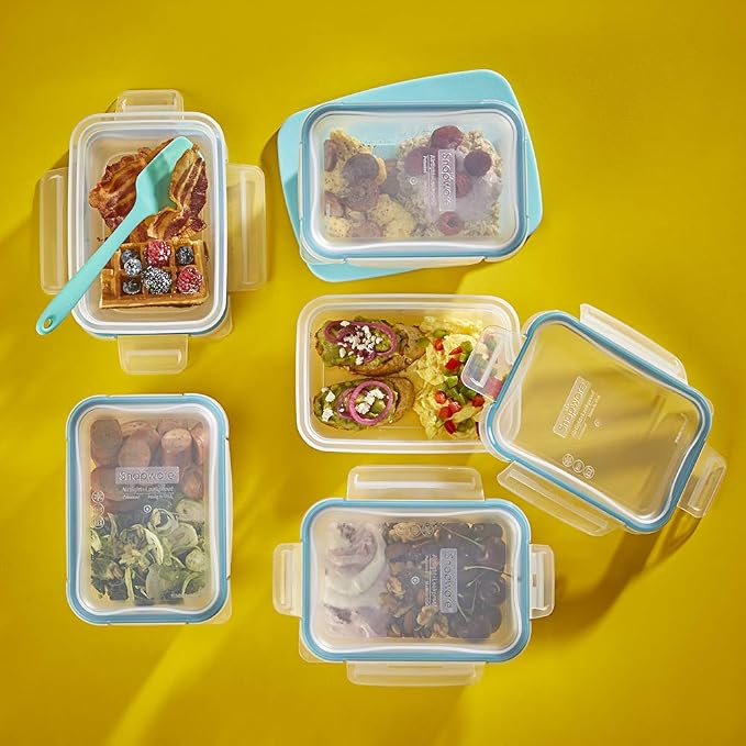 Snapware Total Solutions (3 Cup) Plastic Food Storage Containers Set, Airtight & Leakproof Locking BPA-Free Lids Tupperware, Freezer Dishwasher Microwave Safe (Pack of 10) - Image 10