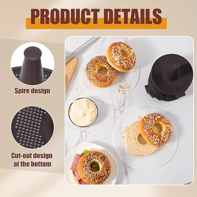 Donut Pan For Baking, Brown Bagel Molds, Pastry Molds For Baking Bagel, Doughnut, Cakes - Send Goods From Local Warehouse (24 PC) - Image 8
