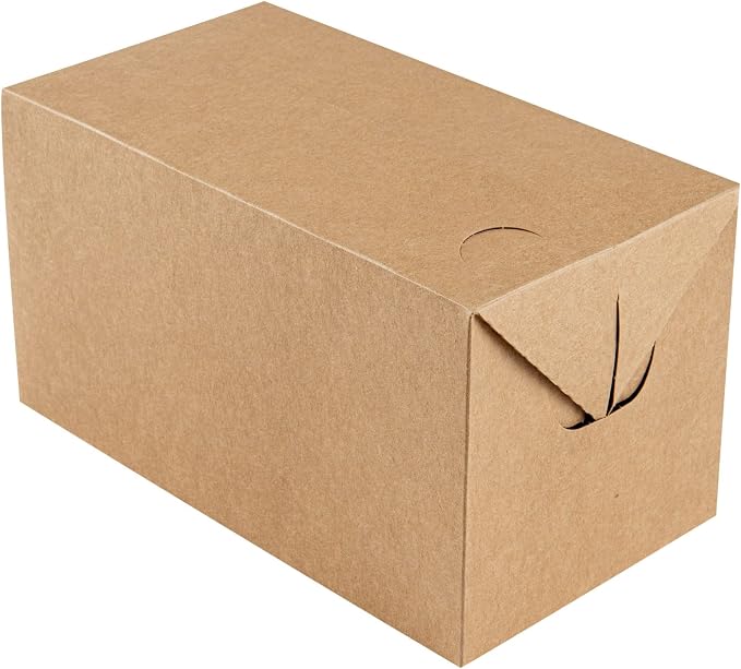 Bio Tek 80 Ounce To Go Boxes, 400 Rectangle Take Out Food Containers - Fast Top Closure, Disposable, Kraft Paper Carry Out Containers, Greaseproof, For Burgers Or Fried Chicken - Restaurantware - Image 6