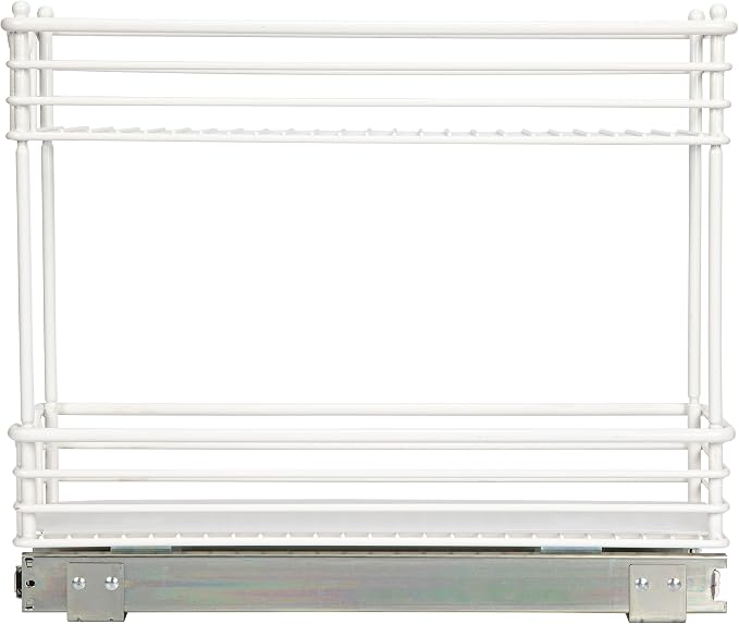 Household Essentials White Steel Two-Tier Slide-Out Organizer with Plastic Liners - Image 10