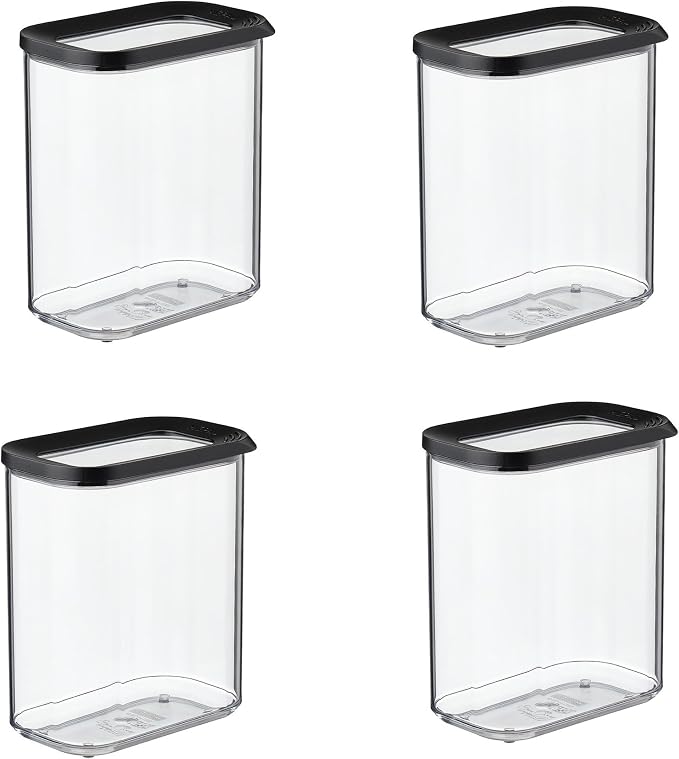 MEPAL Modula Storage Containers Economy Set 1500 ml Black Edition Storage Container Ideal for Storing Dry Food by MEPAL