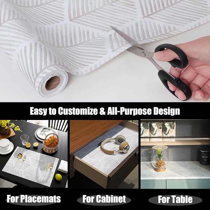 Shelf Liners for Kitchen Cabinets, 16IN x 20FT Non Adhesive | Strong Non-Slip Shelf Cabinet Drawer Liners for Kitchen Wire Fridge, Waterproof Shelf Drawer Liner,Easy to Clean - Image 5