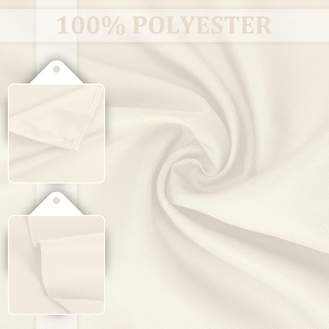SuperO Set of 40 Cloth Napkins 17 x 17 Inch, Polyester Solid Washable Dinner Napkins with Hemmed Edges,Great for Restaurant, Wedding and Party(Ivory) - Image 7