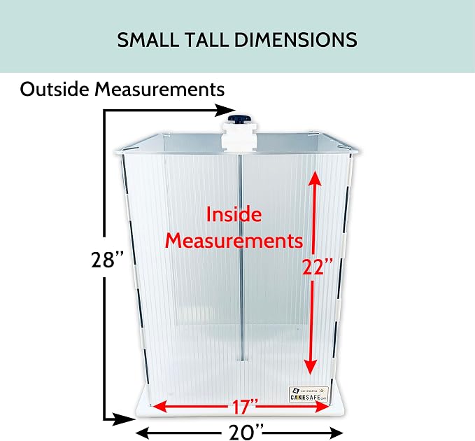 CAKESAFE Reusable Small/Tall Cake Transporter, Clear Plastic Cake Carrier (17" W x 22" H) - Image 3