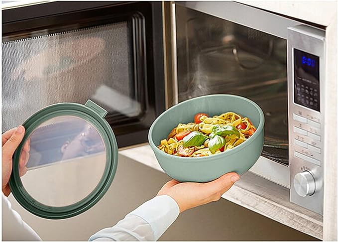 Mepal – Multi Bowl Cirqula 4-Piece Set – Food Storage Container with Lid - Suitable as Airtight Storage Box for Fridge & Freezer, Microwave Container - 500, 1000, 2000, 3000ml - Nordic Green - Image 4