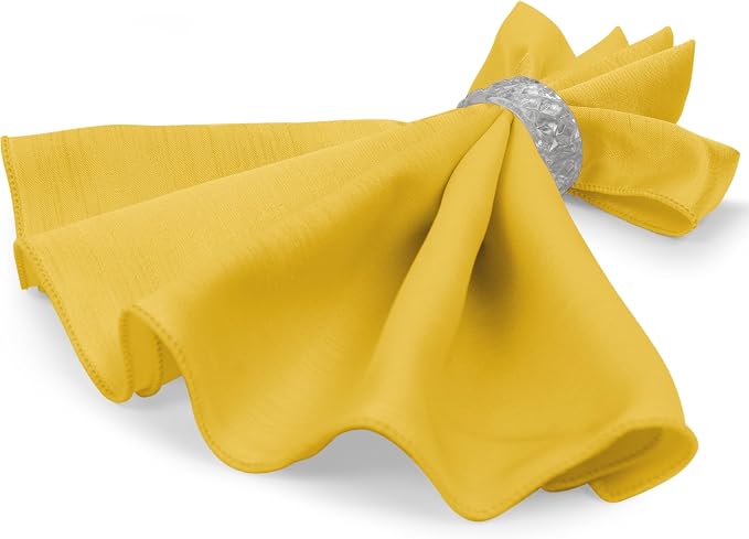 17 x 17-Inch Shantung Satin Cloth Napkins, Gold Set of 120 - Image 7