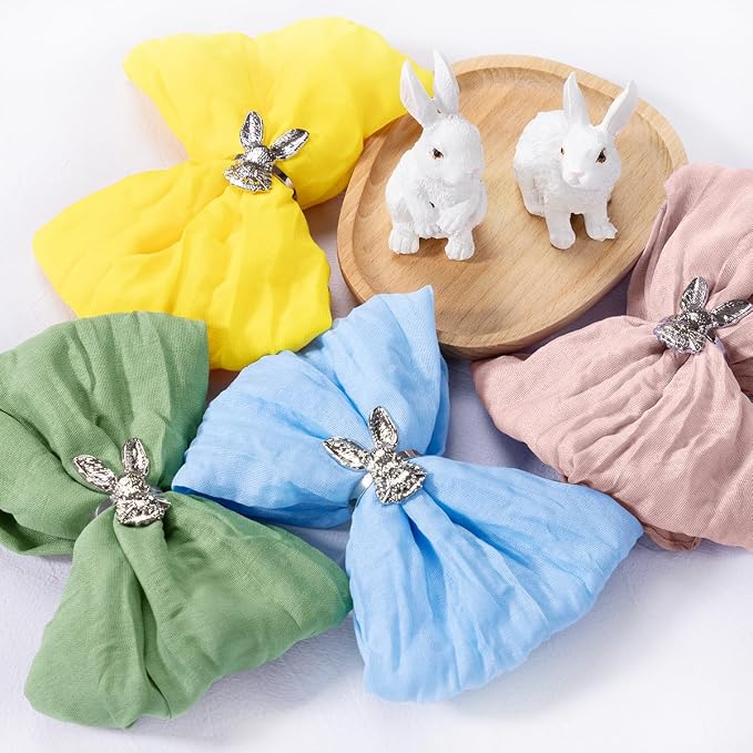 DeZerlor Easter Cheesecloth Napkins Spring Cloth Napkins Set of 20 for Party - Image 5