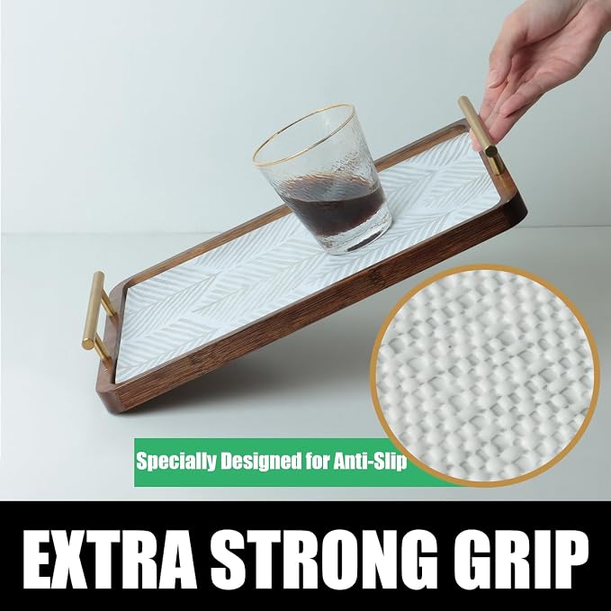 Shelf Liners for Kitchen Cabinets, 16IN x 20FT Non Adhesive | Strong Non-Slip Shelf Cabinet Drawer Liners for Kitchen Wire Fridge, Waterproof Shelf Drawer Liner,Easy to Clean - Image 4