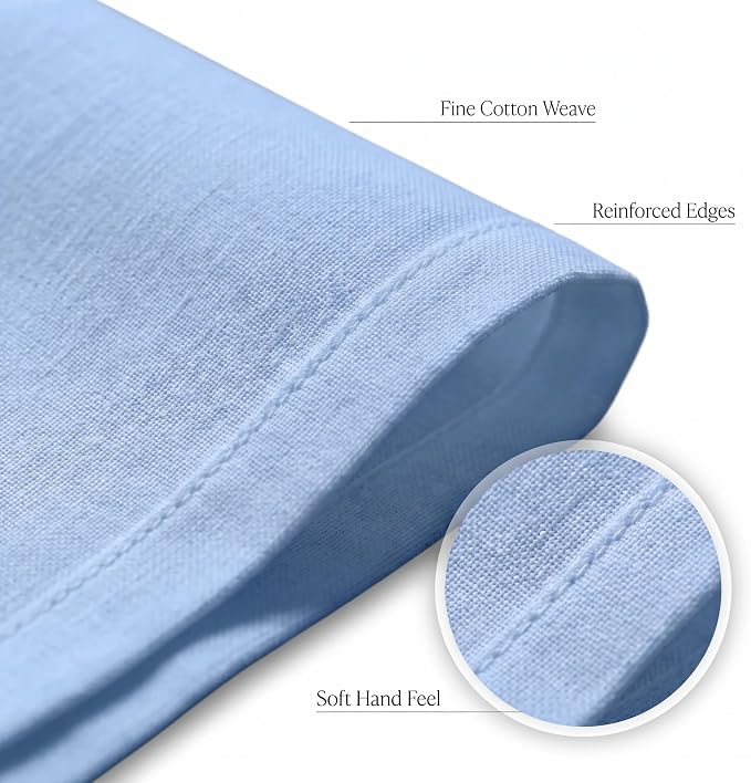 Urban Villa Cloth Napkins Cotton 20x20 (Set of 12) Ice Blue - Image 5