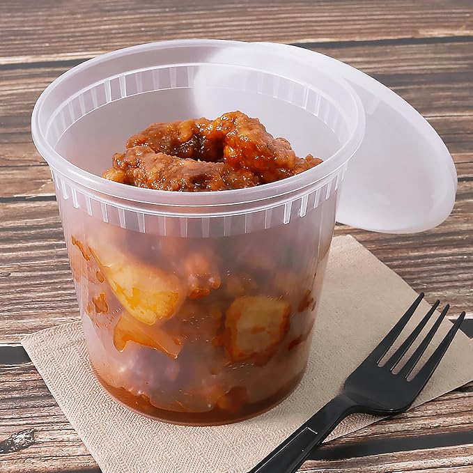 Karat [24oz - 240 ct] Clear PP Injection Molded Round Deli Containers with Lids (FP-IMDC24-PP - Image 5