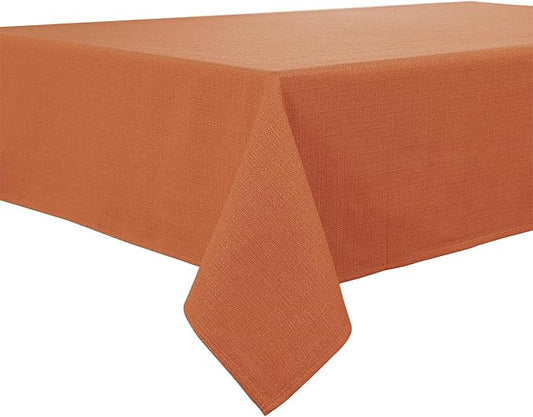 BALCONY & FALCON Rectangle Table Cloth Waterproof Cinnamon 118"x57" | Rectangular Washable Wrinkle Resistant Table Cloth Linen Fabric Tablecloths for Dining Party Kitchen Wedding and Outdoor Use by BALCONYFALCON