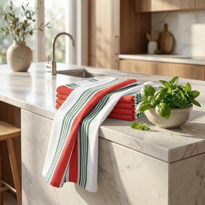 Urban Villa Kitchen Towels Cotton Dish Towels 20”x30” (Set of 6) Christmas - Image 6
