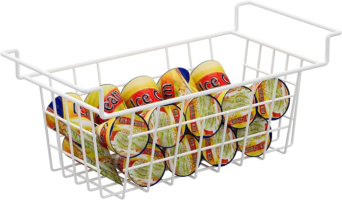 SANNO Chest Freezer Baskets, Deep Freezer Organizer Bins Sturdy Metal Wire Freezer Organizer for Home Kitchen, 17.5in - Image 5