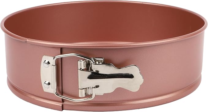 David Burke 9" Springform Pan – Carbon Steel Cheesecake Mold with Removable Bottom, Oven Safe, PFTE & PFOA Free – Rose Gold - Image 2