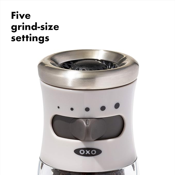 OXO Good Grips 8 Piece Stainless Steel Measuring Cups and Spoons Set & Good Grips Contoured Mess-Free Pepper Grinder - Image 7