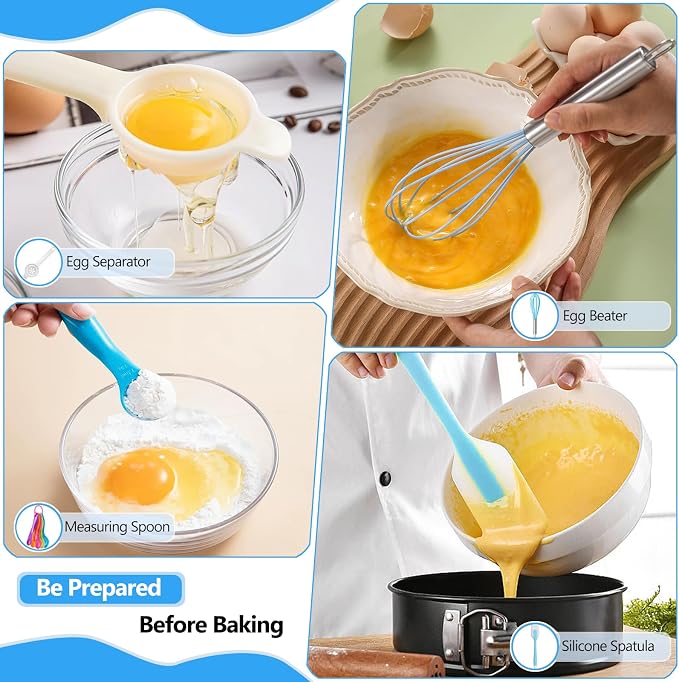 Makmeng 722pcs Cake Decorating Kit - Baking Supplies with Springform Pans, Cake Rotating Turntable, Icing Piping Bags and frosting Tips Set - Cake Decorating Tools for Beginners - Image 4