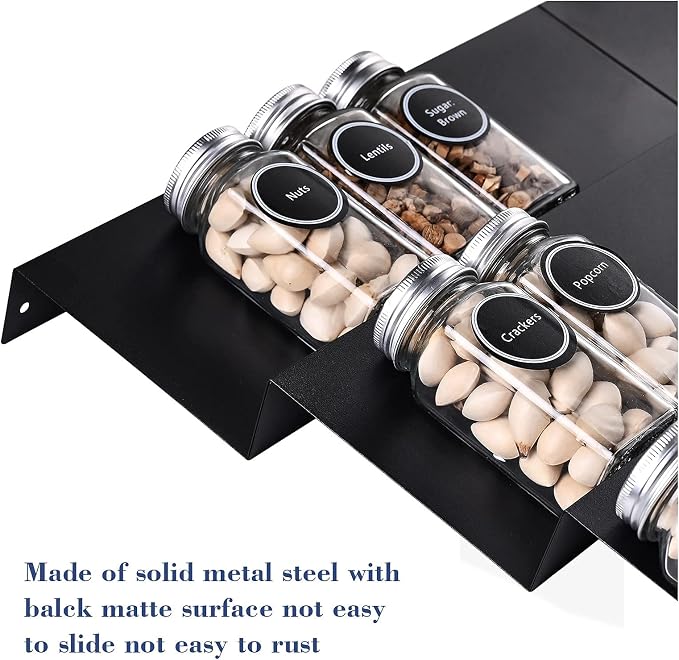 Metal Spice Rack Tray - Spice Drawer Organizer for Kitchen Cabinets Storage and Organization (Jars Not Included) - Image 5