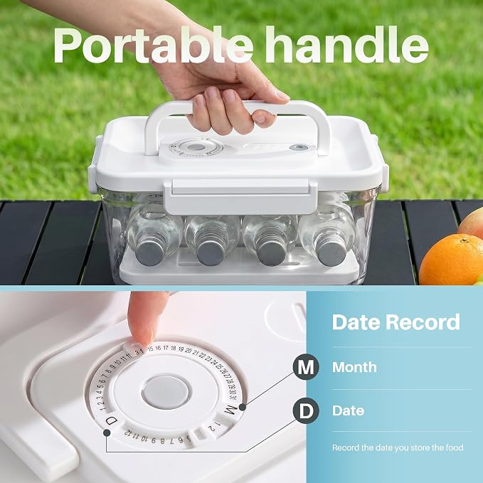 Food Storage Containers with Lids Airtight Set, BPA Free, Vacuum Container | Vacuum Container Set with Ice Packs for Lunch Boxes & Coolers - Freezer Packs for Kitchen, Fridge, Camping, Picnic - Image 6