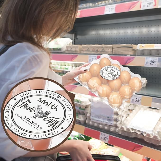 Zhanmai 120 Pcs Easter Plastic Egg Cartons Bulk 12 Count Clear Reusable Large Egg Tray Container Holder with Sticker Labels for Family Chicken Farm Business Market Display - Image 6