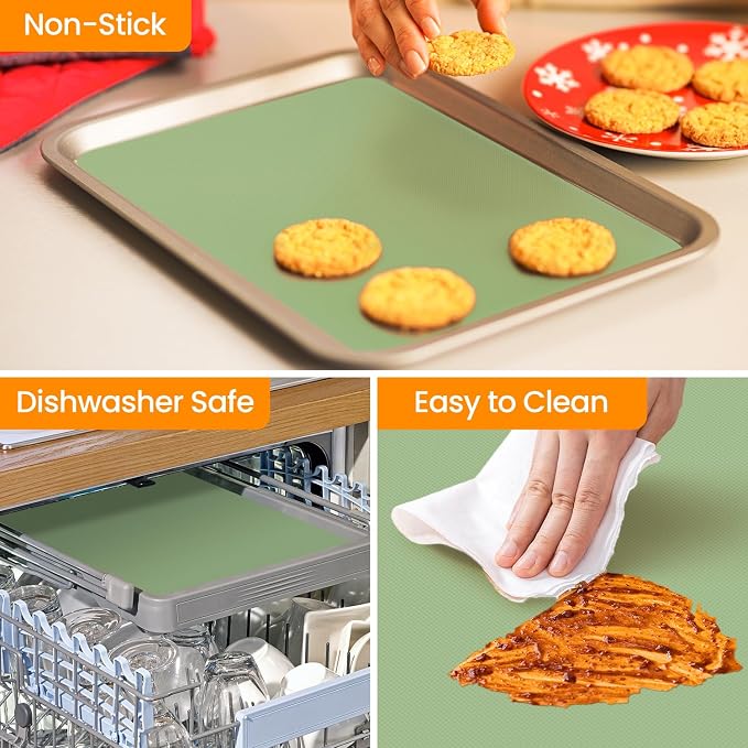Silicone Baking Mat Roll- Cut to Size Silicone Mat Roll- SIlicone Mat for Baking, Macaoron Baking Sheet, Non-stick Pastry Mat, Reusable Dough Rolling Mat - Image 4