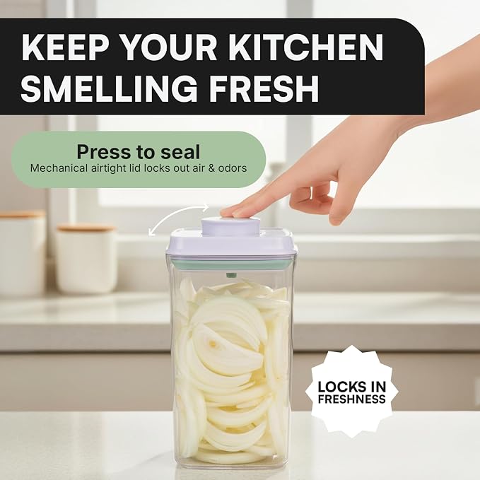 Bop Top Airtight Food Storage Containers | Pop-Top Lid | 8 Cups / 67 Oz | kitchen canister set, for flour, sugar, snacks, pasta, baking - Image 7