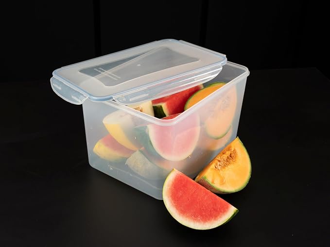 Addis Clip Tight Super Large Food Storage Container 9 Litre Tall Rectangle Airtight Silicone Seal Containers Bpa Free Easy Locking Lid Clips, Clear Transparent - Image 2