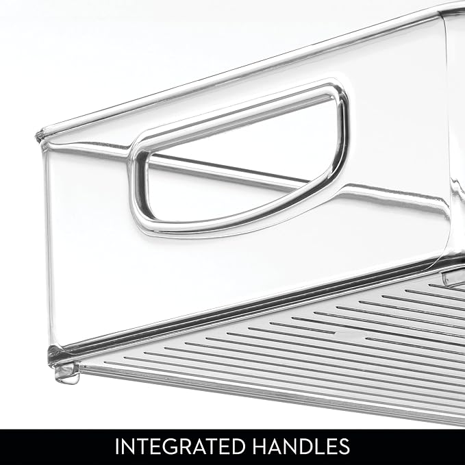 iDesign Stackable Clear Plastic Extra Long Pantry Organizers, 4-Pack | Cabinet Storage Bins, For Kitchen - Image 8