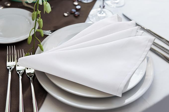 Bulk 288-Pack Hotel Cloth Napkins, 20" x 20", Wrinkle Resistant, White | High Volume Collection for Restaurants, Catering & Event Venues, Washable & Reusable - Image 3